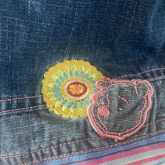 Disney Kids Winnie the Pooh  Blue Denim Overall with Embroidery - Picture 2 of 8
